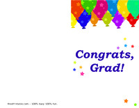 Congrats Grad Card with Balloons