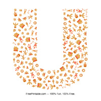 U Gingerbread Letter