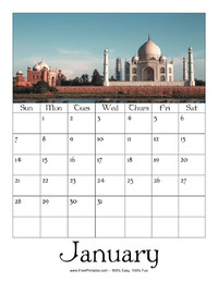 January 2024 Picture Calendar
