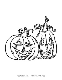 Halloween Coloring Page Jack O Lanterns