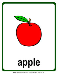 Apple Flash Card