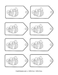 Colorable Easter Egg Tag
