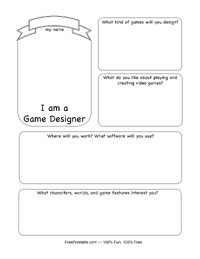 Future Game Designer Worksheet