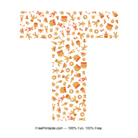 T Gingerbread Letter