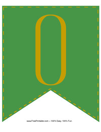 Celtic Banner Letter O
