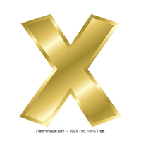 X Gold Letter