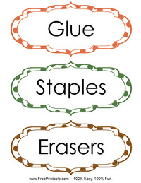 Classroom Labels Glue