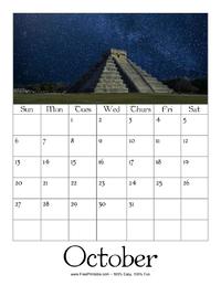 October 2024 Picture Calendar
