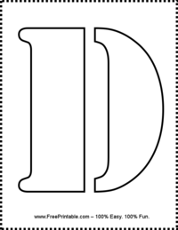 Letter D Stencil