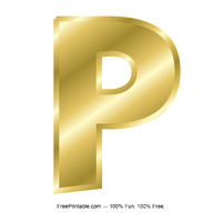 P Gold Letter