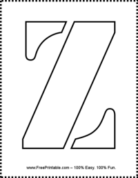 Letter Z Stencil