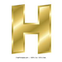 H Gold Letter