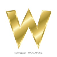 W Gold Letter
