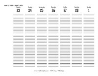 2026 Weekly Calendar 9