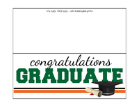 Green and Orange Graduation Card