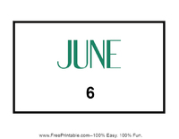 June Flash Card