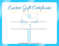 Religious Easter Gift Certificate