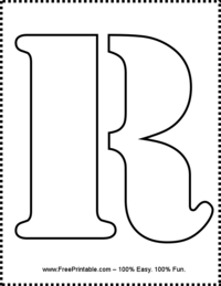 Letter R Stencil