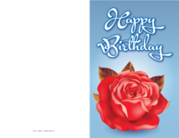 Red Rose Birthday Card