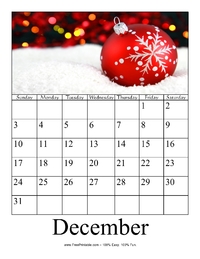 December 2017 Photo Calendar