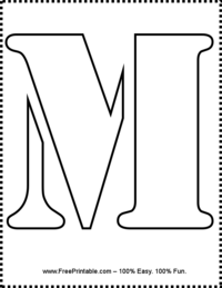 Letter M Stencil