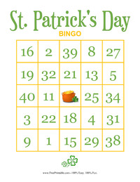 St. Patrick's Day BINGO 1