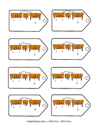 Halloween Gift Tag Trick Or Treat