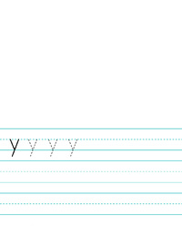 Y Letter Penmanship Lower Case