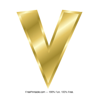 V Gold Letter