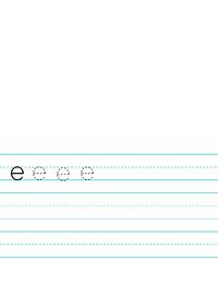 E Letter Penmanship Lower Case