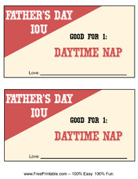 Father's Day IOU Nap