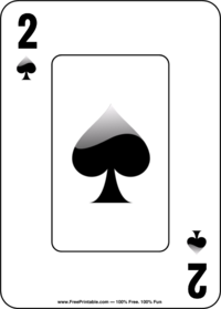 Two of Spades Playing Card