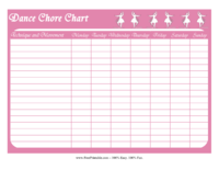 Dance Chore Chart