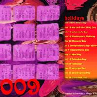 2009 Calendar With Holidays