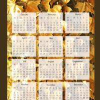 2009 Fall Leaves Calendar