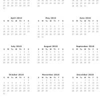 2010 Portrait Plain Calendar