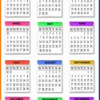 2012 Colorful Envelopes Calendar