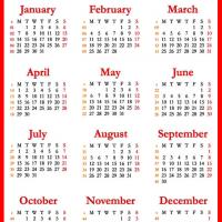 2013 Red Calendar