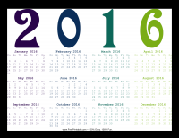 Year-At-A-Glance 2016 Calendar