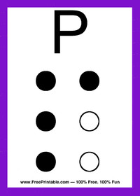 Braille Flash Card P