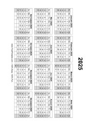 2025 Calendar Shaded Weekend