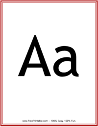 Flash Card Letter A