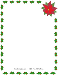 Christmas Poinsettia Stationery