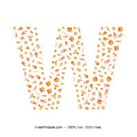 W Gingerbread Letter