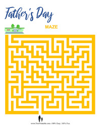 Father's Day Maze Easy