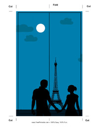 Paris Couple Bookmark