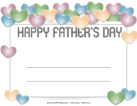 Father's Day Balloon Certificate