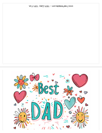 Happy Flowers Fathers Day Card