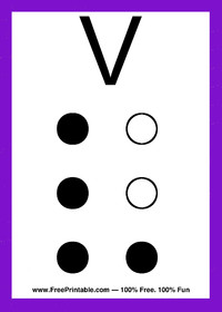 Braille Flash Card V