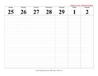 2024 Calendar Week 9